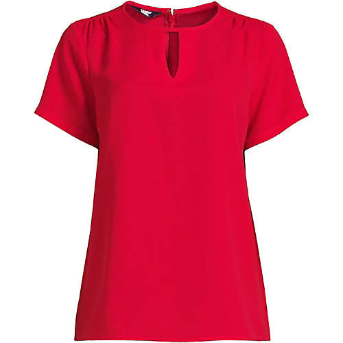 Michael Kors Women's Keyhole Crepe Blouse