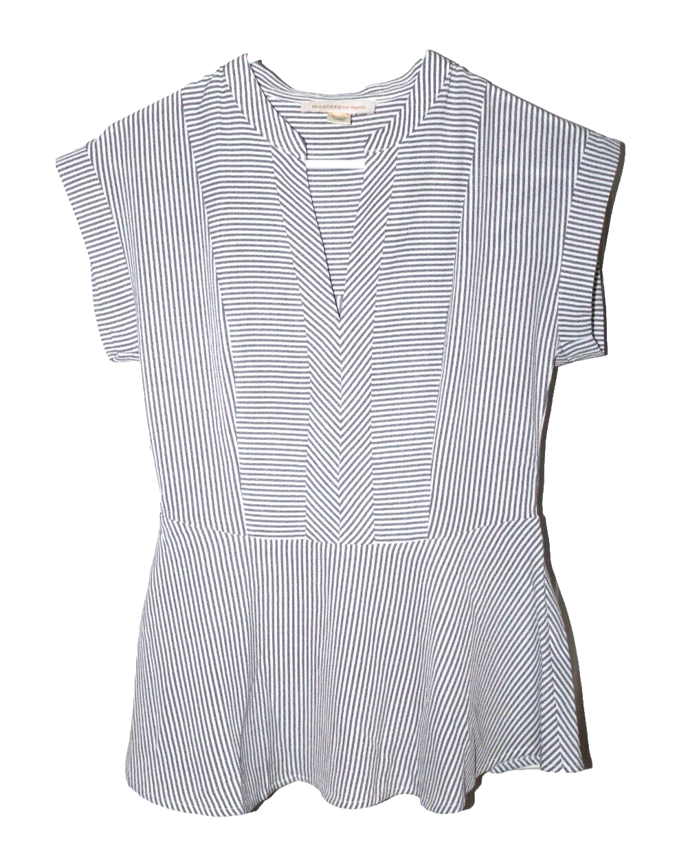 Monteau Los Angeles Split Neck Sleeveless Top