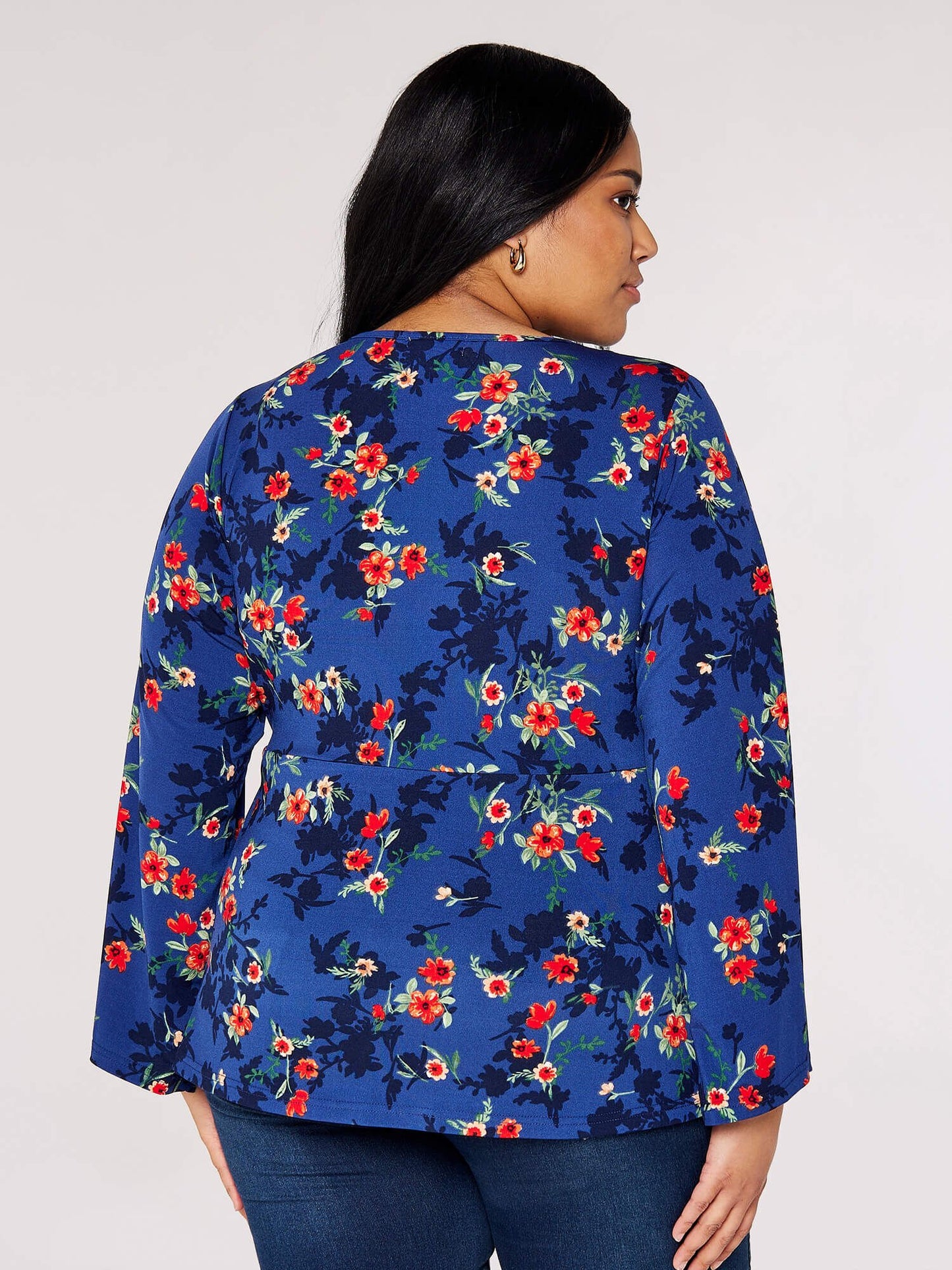 Cure Maternity Floral Print Split-Neck Top