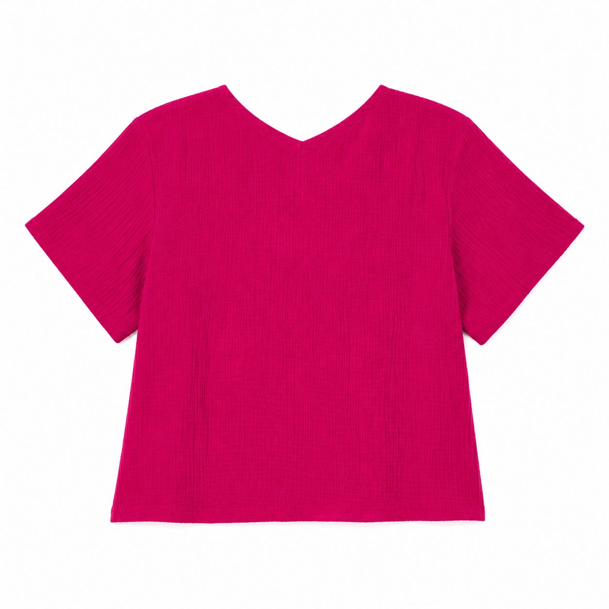 Collection Short-sleeved blouse in vibrant fuchsia pink