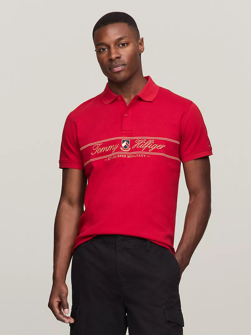 Tommy Hilfiger-Regular Fit TH Script Interlock Polo
