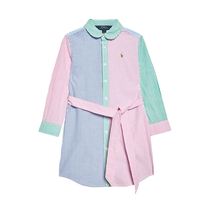 Ralph Lauren Childrenswear Girls 7-16 Seersucker Fun Shirtdress