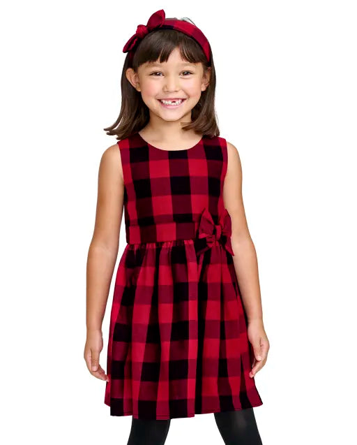 The Children’s Place Toddler Girls Buffalo Plaid Dress