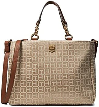 Tommy Hilfiger Joy II Convertible Satchel Square Monogram