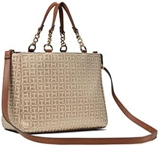 Tommy Hilfiger Joy II Convertible Satchel Square Monogram