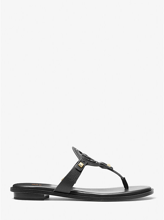 Michael Kors Aubrey Cutout Leather T-Strap Sandal