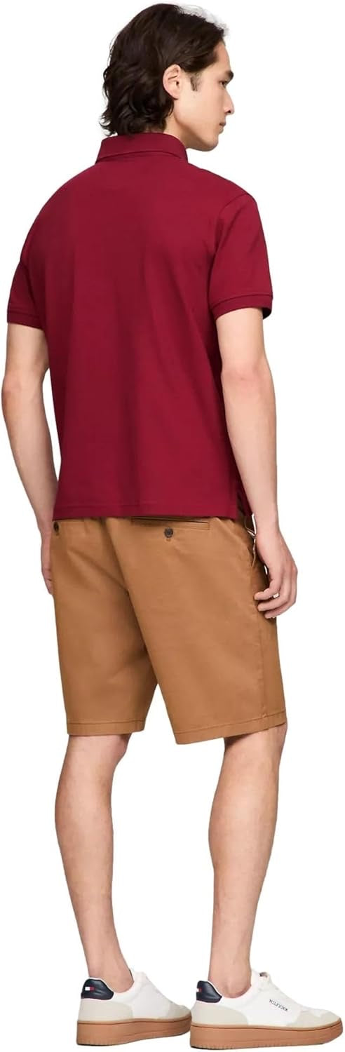Tommy Hilfiger Regular Fit Solid Color Short Sleeve Stretch Pique Polo Shirt