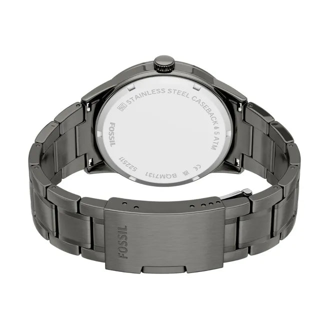 Fossil Flynn Three-Hand Gunmetal Stainless Steel Watch
