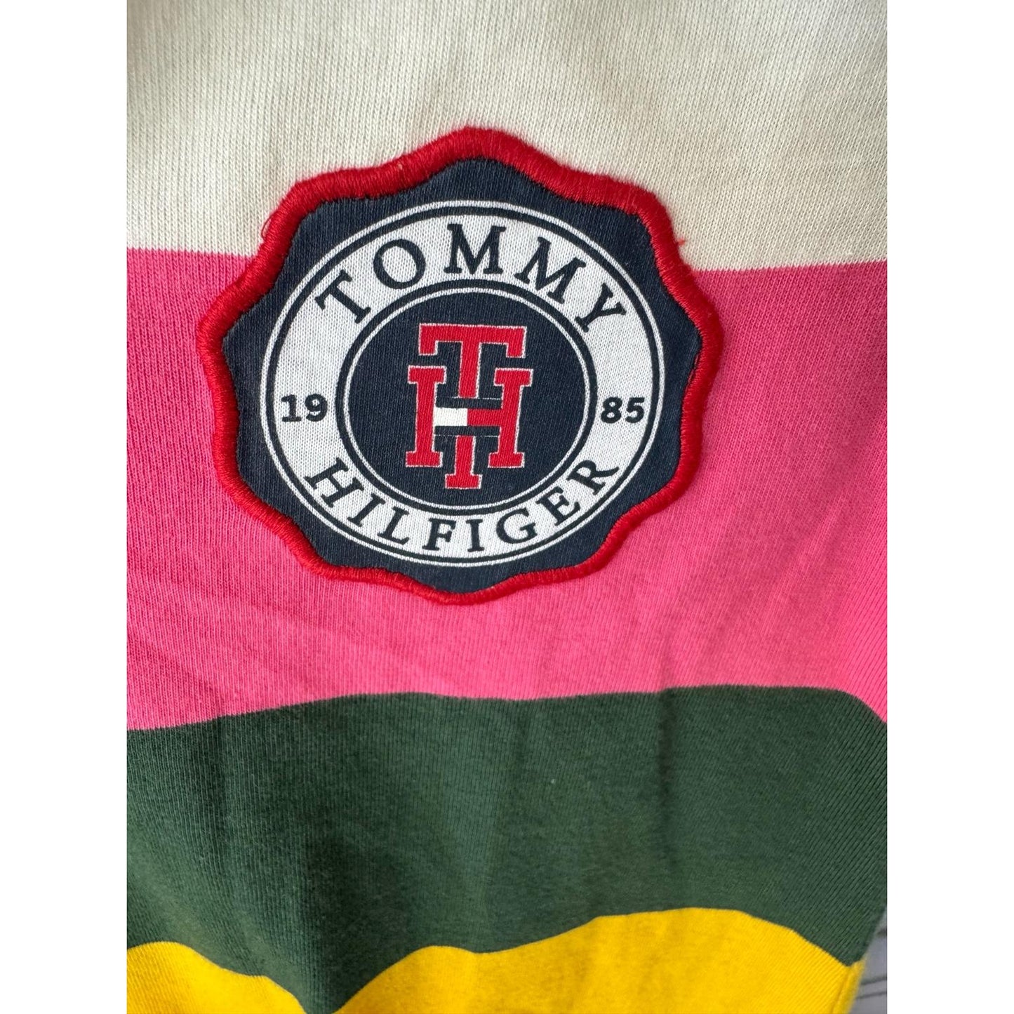 Tommy Hilfiger Girls' Rainbow Stripe Polo Shirt Short Sleeve Summer Spring Dress