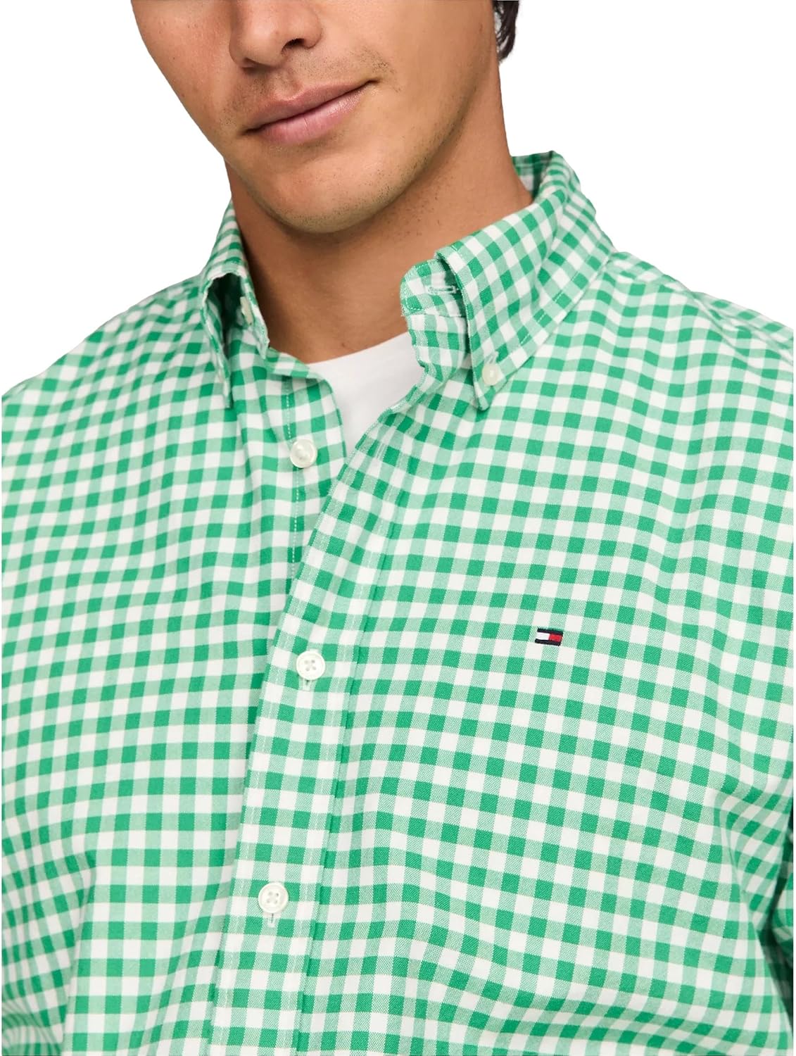 Tommy Hilfiger Men's Signature Long Sleeve Button Down Shirt in Classic Fit