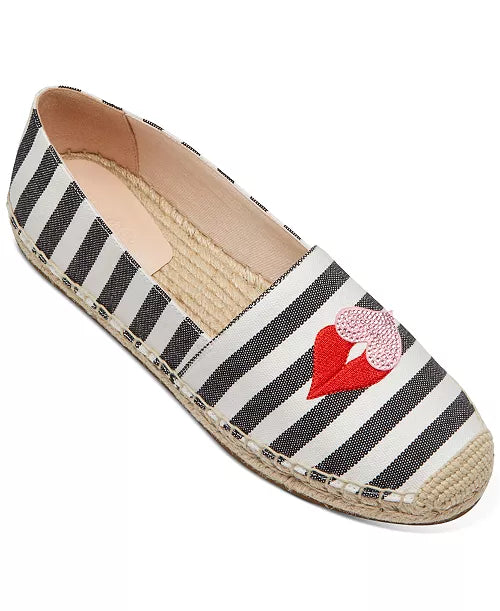 Kate Spade New York Women's Gimlet Heart Lips Espadrille Flats