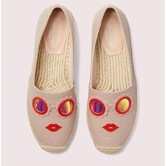 Kate Spade Grenada Glasses Espadrille Slip On Flats