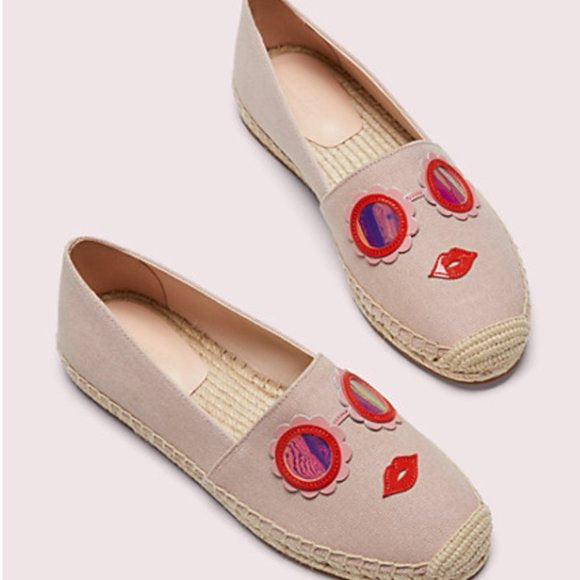 Kate Spade Grenada Glasses Espadrille Slip On Flats