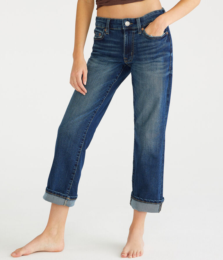 Aero Mid-Rise Straight Crop Jean Women’s
