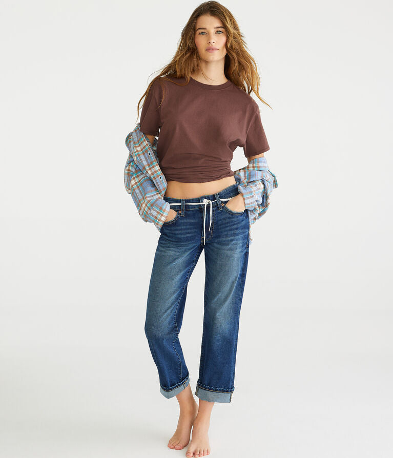 Aero Mid-Rise Straight Crop Jean Women’s