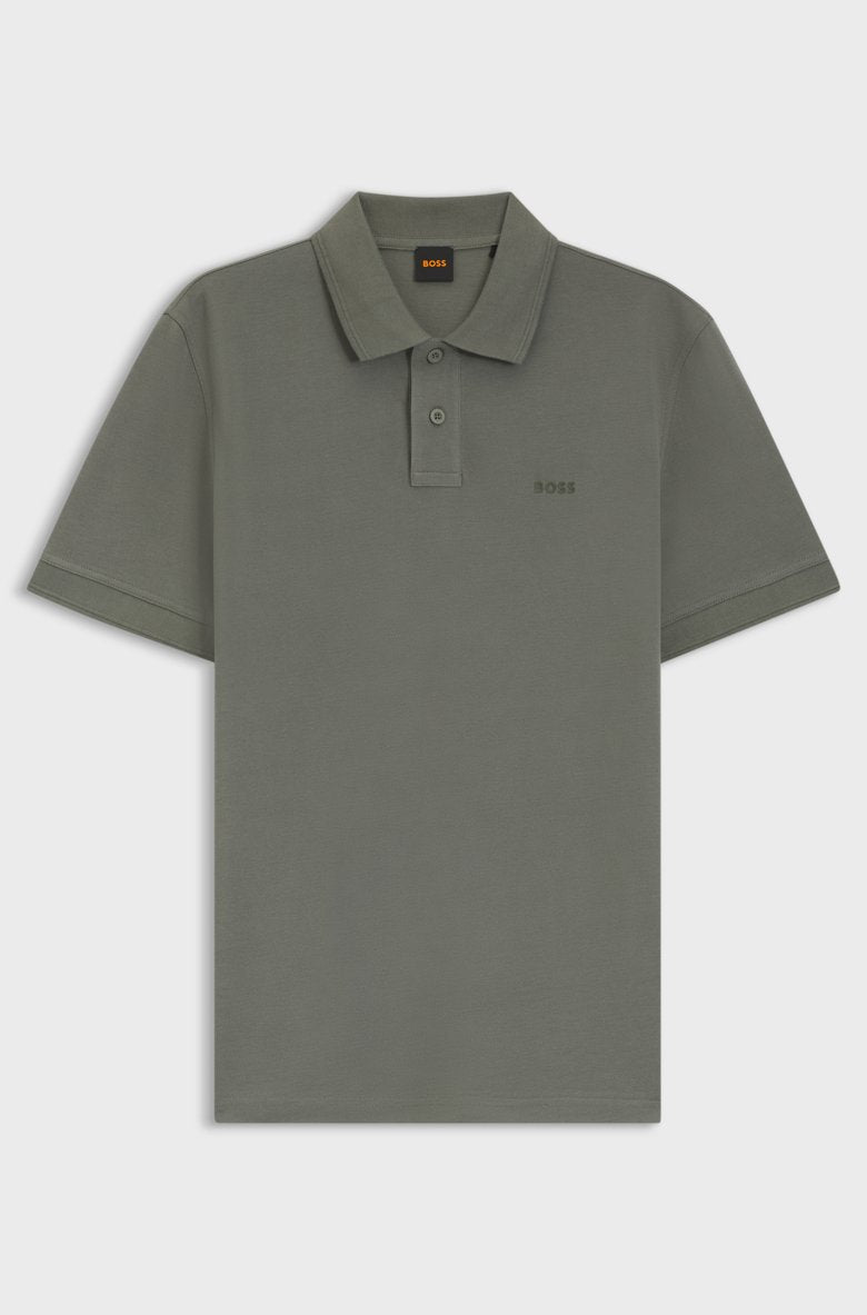 Boss Cotton-Pique Polo Shirt With Logo Print