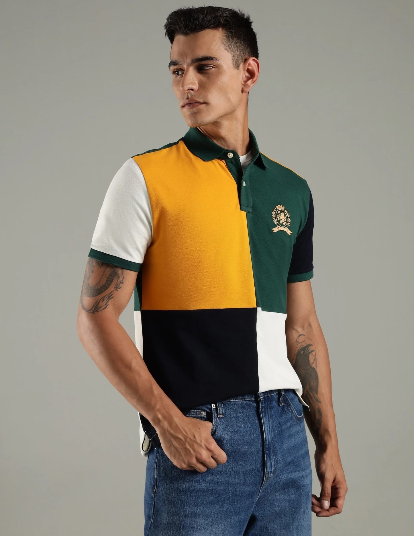 Tommy Hilfiger colorblock Regular Fit Cotton Polo T-Shirt