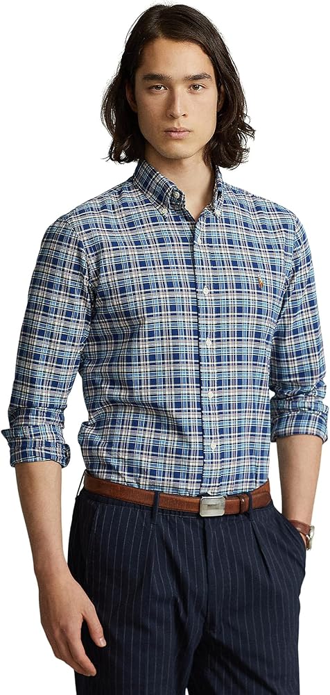 Ralph Lauren Classic Fit Plaid Oxford Shirt