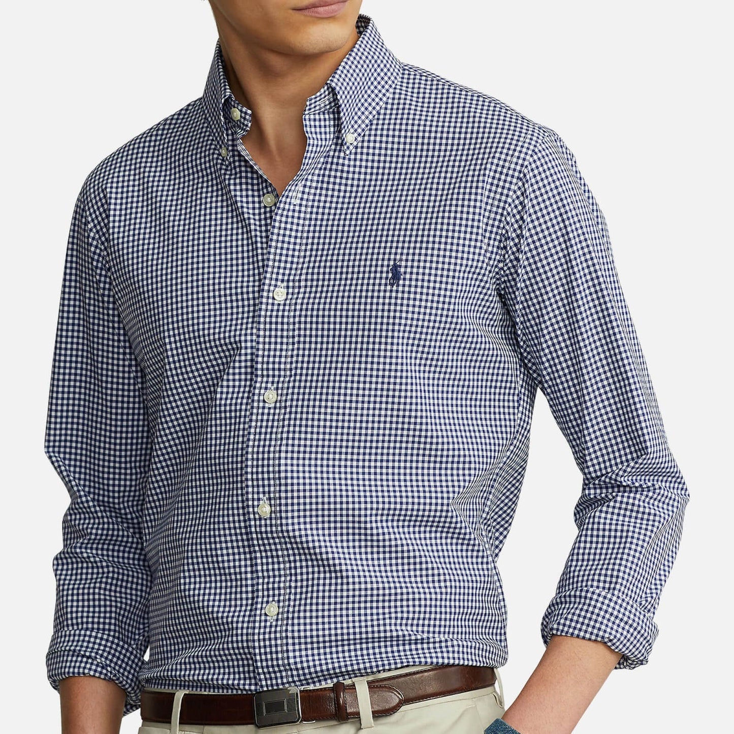Ralph Lauren Gingham Poplin Cotton-Blend Shirt