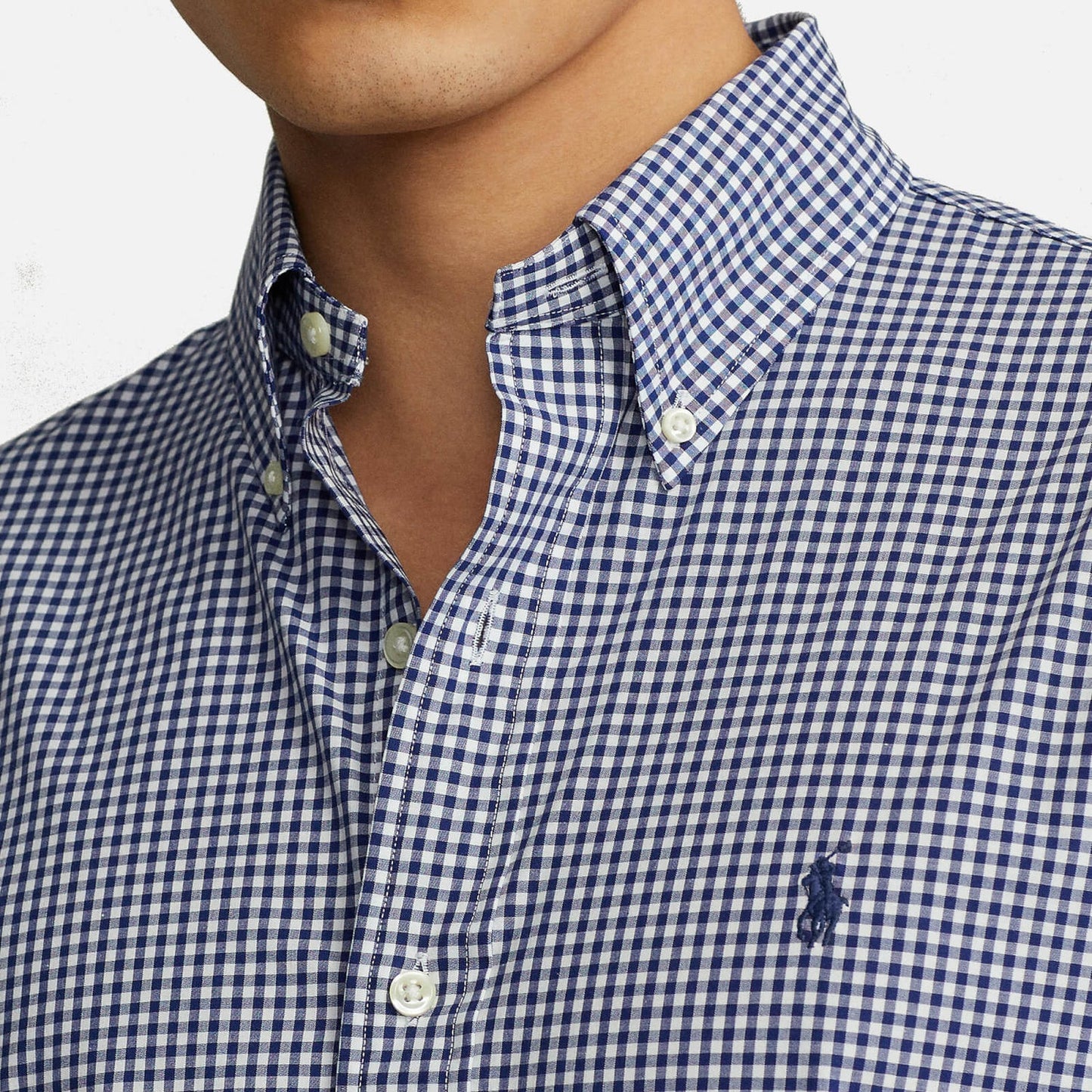 Ralph Lauren Gingham Poplin Cotton-Blend Shirt