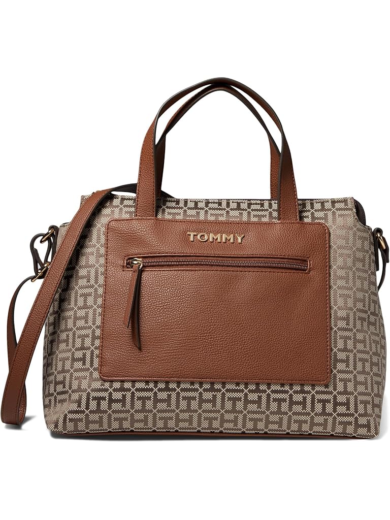 Tommy Hilfiger Jacquard Amelia Satchel Bag