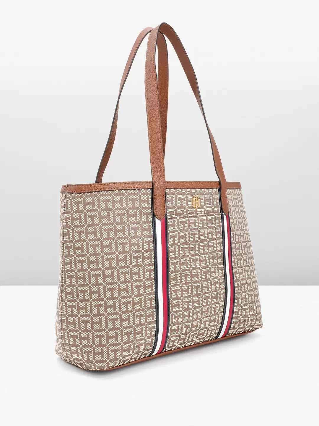 Tommy Hilfiger Womens Brown Color Handbag