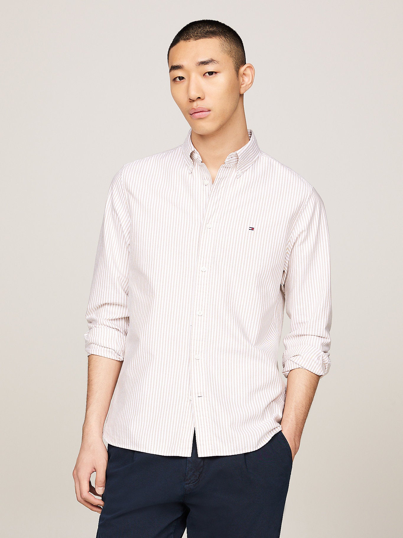 Tommy Hilfiger Regular Fit Stripe Oxford Shirt