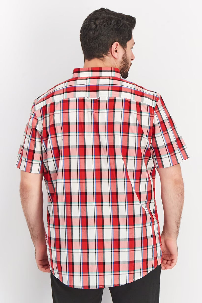 Club Room Men Regular Fit Plaid Long Sleeves Casual Shirt