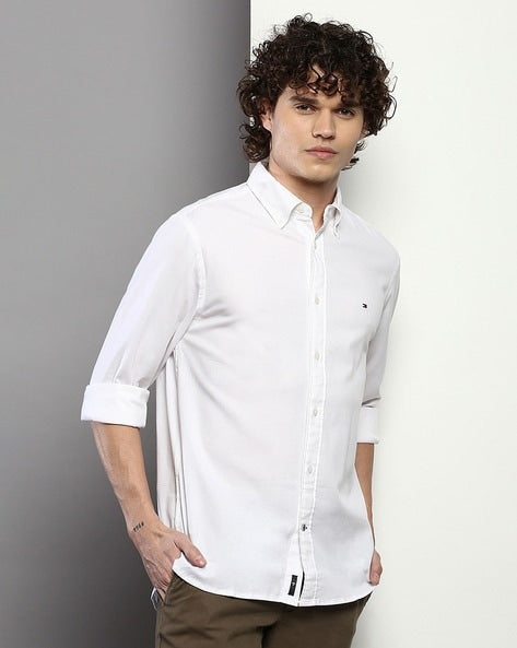 Tommy Hilfiger Men Cotton Blend Casual Style Shirt