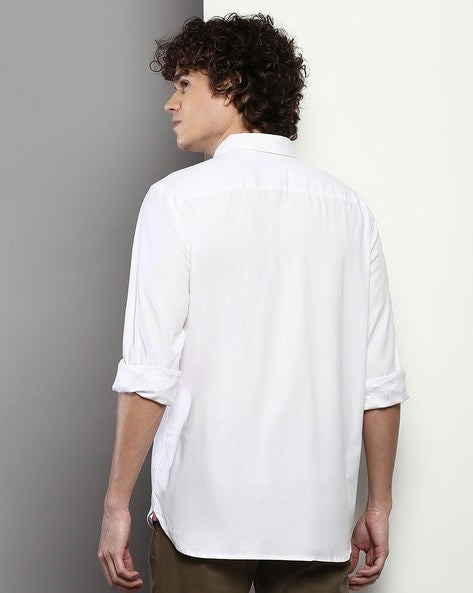 Tommy Hilfiger Men Cotton Blend Casual Style Shirt