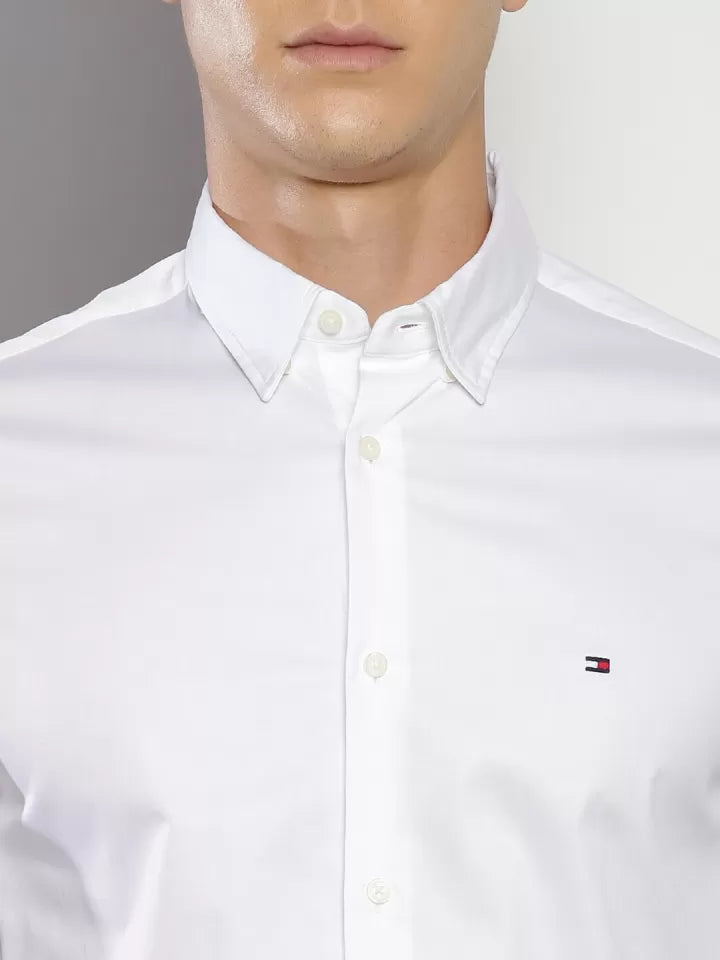 Tommy Hilfiger Men Cotton Blend Casual Style Shirt