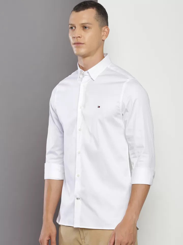 Tommy Hilfiger Men Cotton Blend Casual Style Shirt