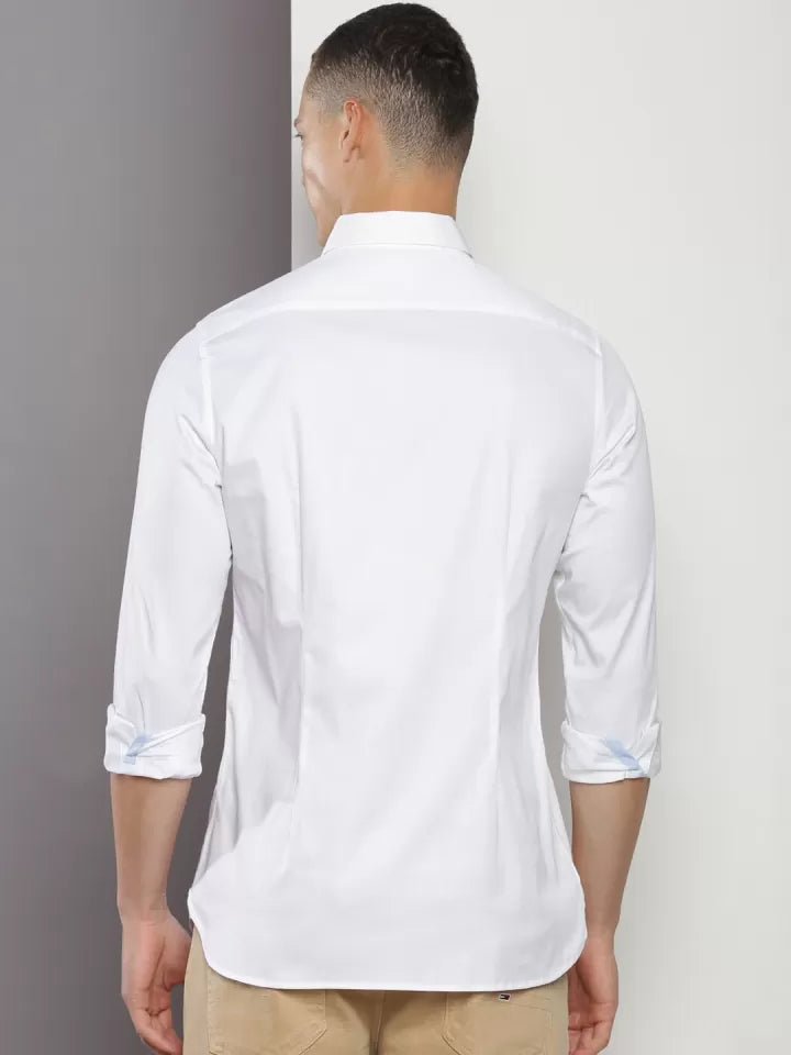 Tommy Hilfiger Men Cotton Blend Casual Style Shirt