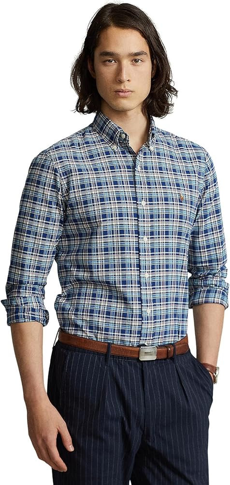 Ralph Lauren Classic Fit Plaid Oxford Shirt