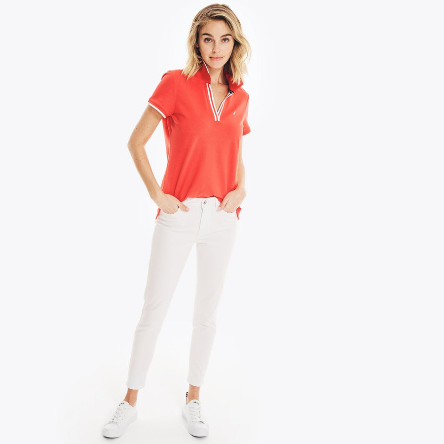 Nautica Polo Ocean con cuello dividido para mujer