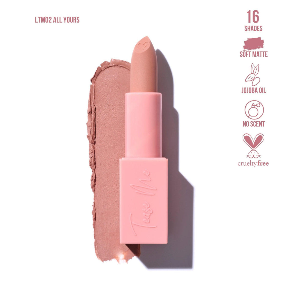 Beauty Creations Tease Me Soft Matte Lipstick
