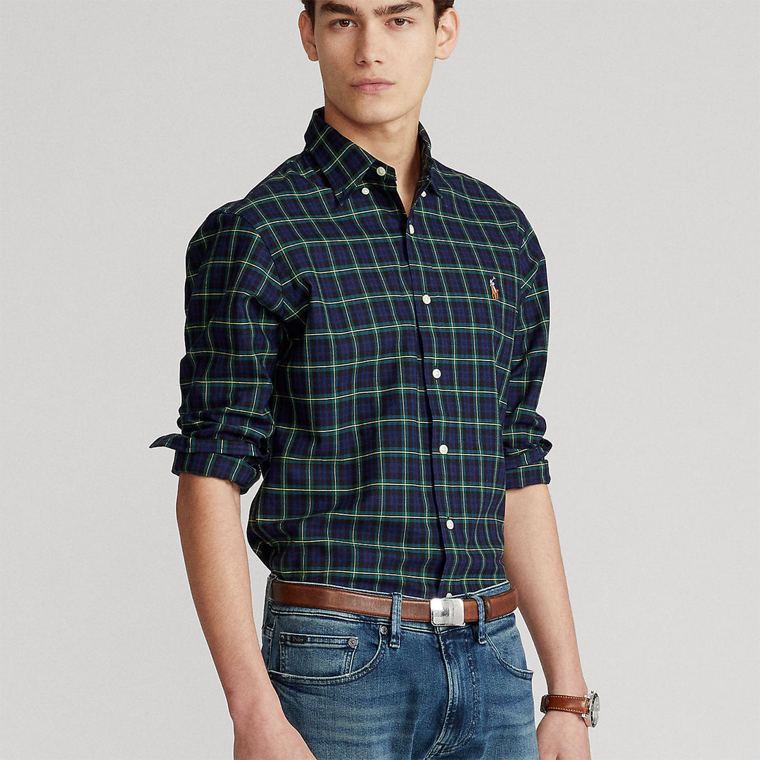 Ralph Lauren Slim Fit Plaid Oxford Shirt