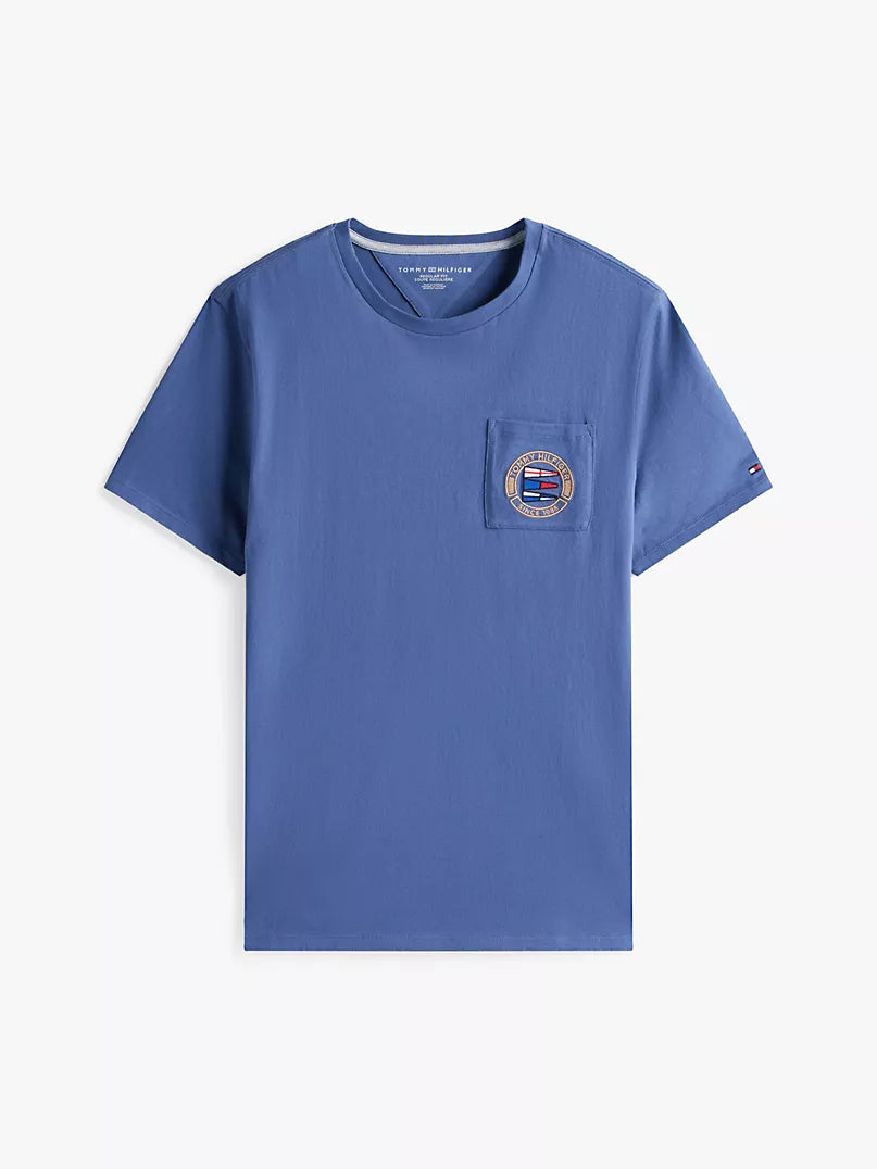 Tommy Hilfiger-Nautical Flag Logo Pocket T-Shirt