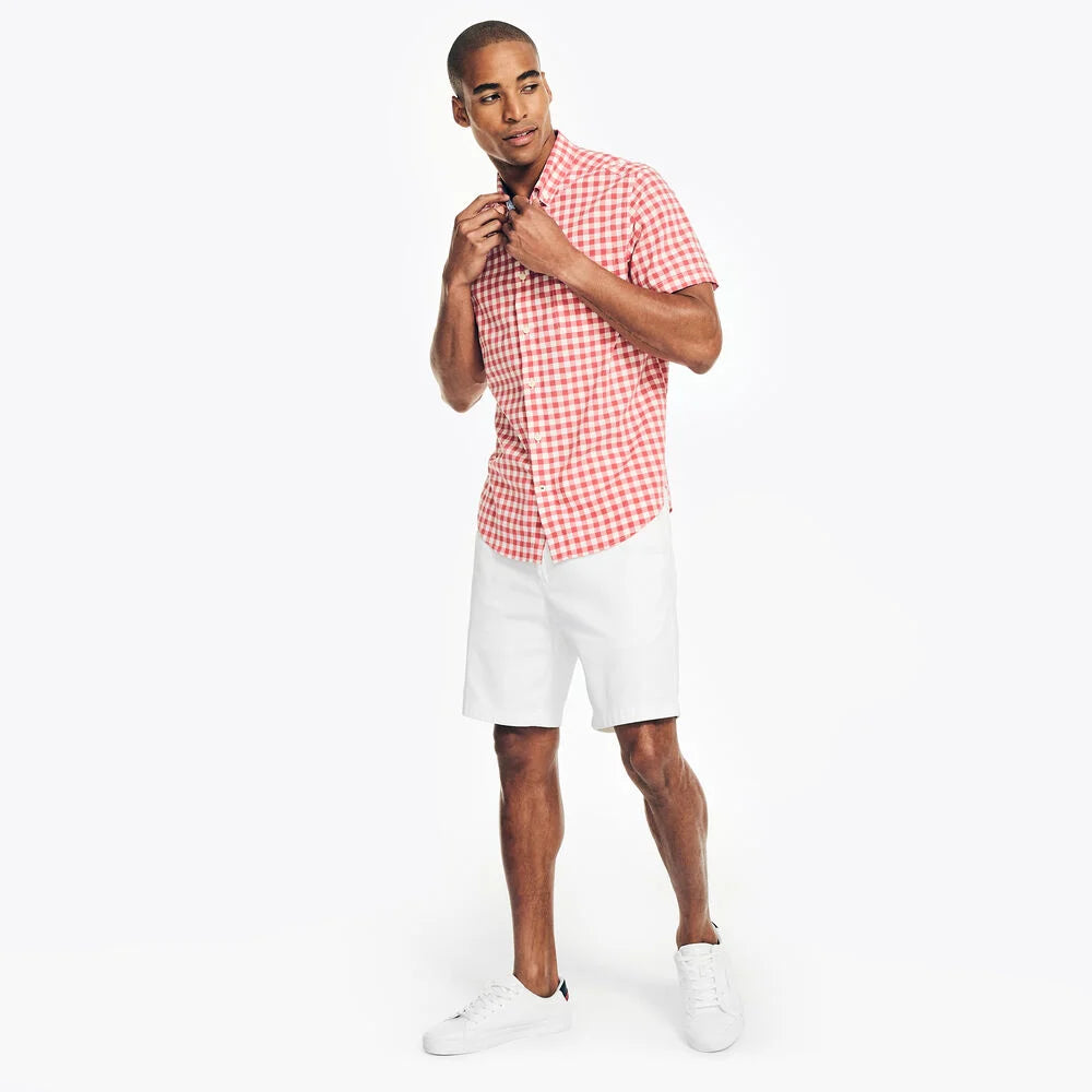 Nautica Gingham Plaid Short-Sleeve Shirt