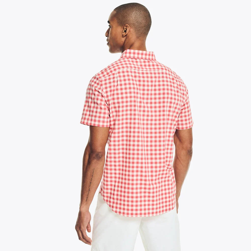 Nautica Gingham Plaid Short-Sleeve Shirt
