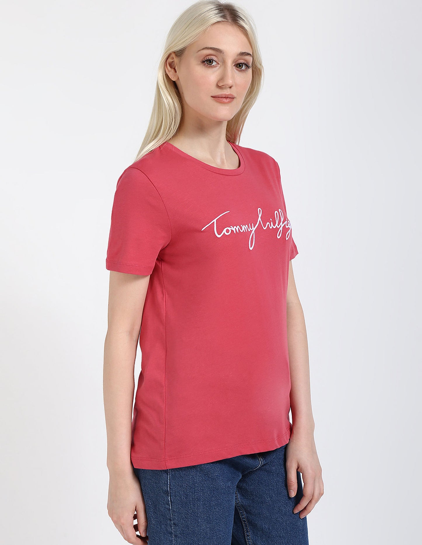 Tommy Hilfiger-Camiseta Roja de Mujer Para Un Estilo Energético