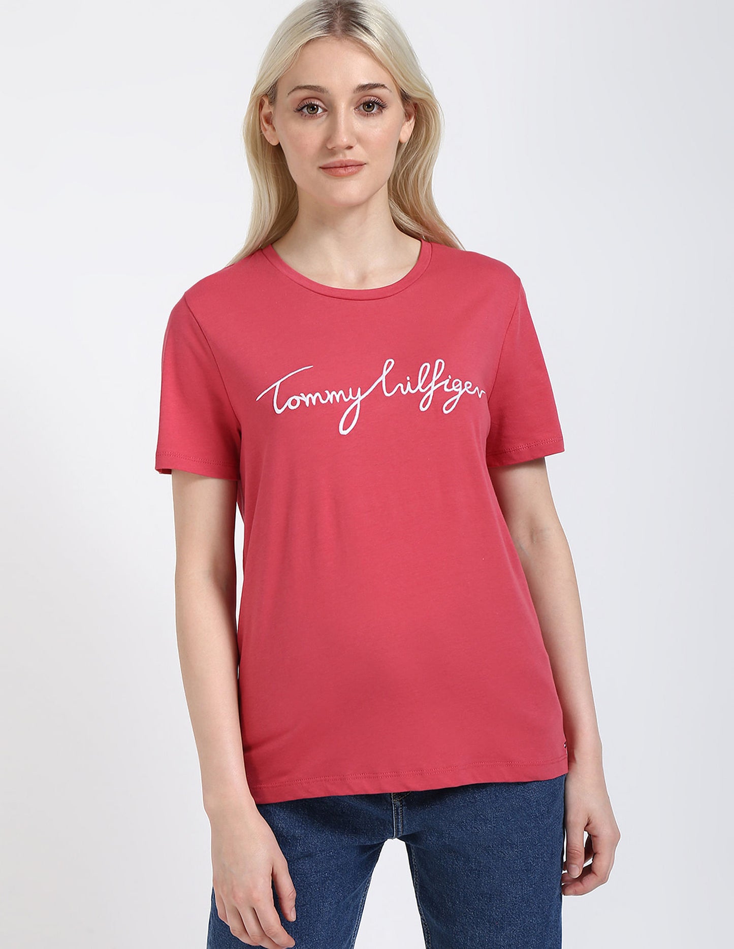 Tommy Hilfiger-Camiseta Roja de Mujer Para Un Estilo Energético