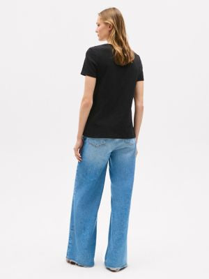 Tommy Hilfiger-Embroidered Flag Stripe Logo T-Shirt