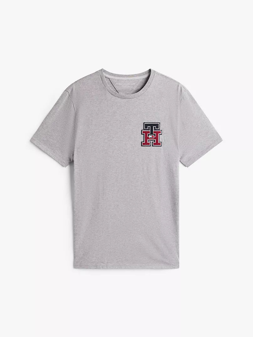 Tommy Hilfiger-Textured Monogram Logo T-Shirt