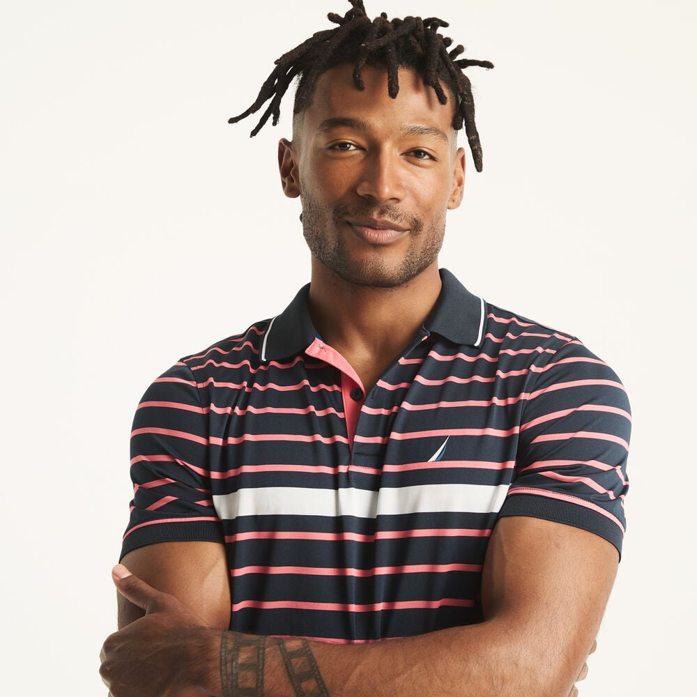 Nautica Navtech Striped Classic Fit Polo