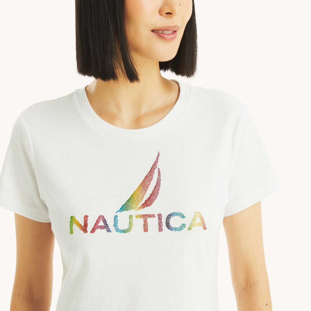 Náutica metallic logo graphic t-shirt Women’s