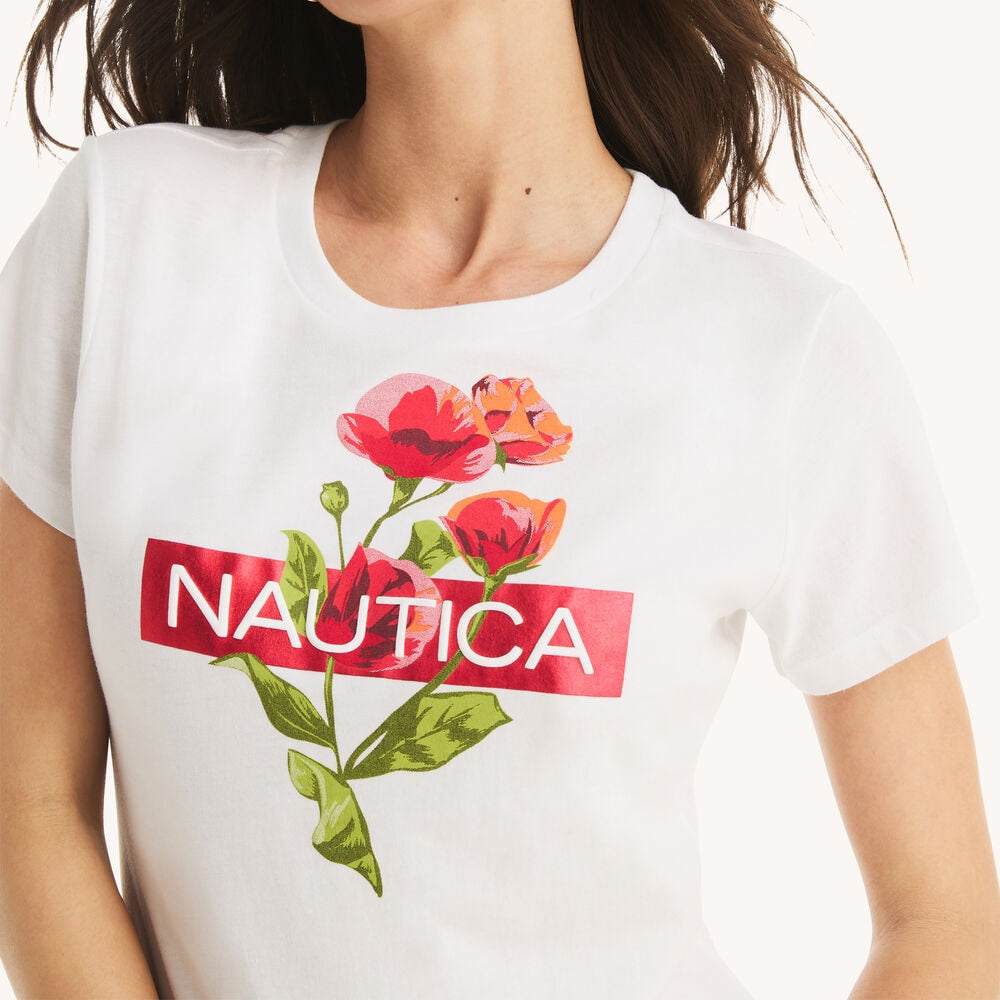Náutica floral logo graphic t-shirt Women’s