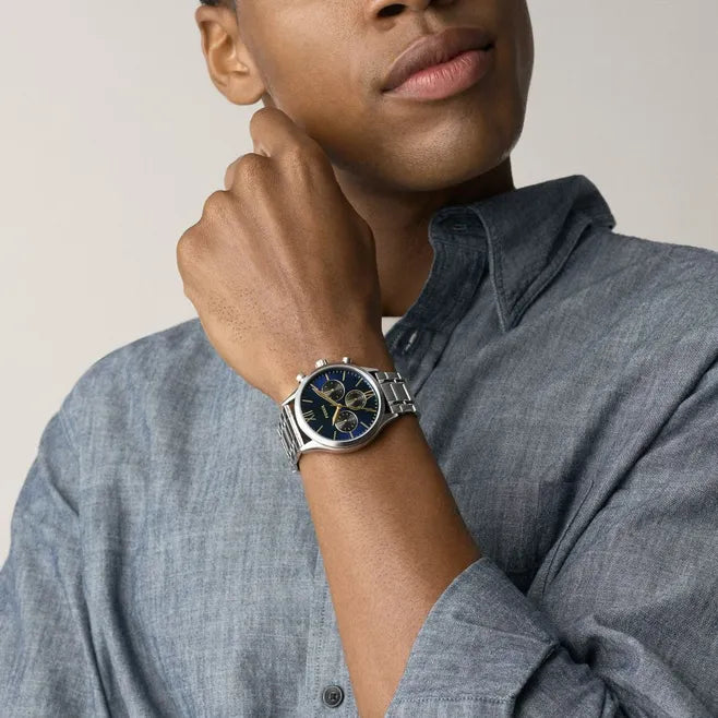 Fossil Fenmore Silver Stainless Steel Watch