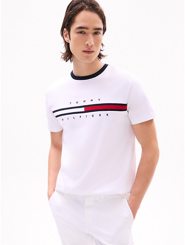 Tommy Hilfiger Flag Logo Ringer T-Shirt