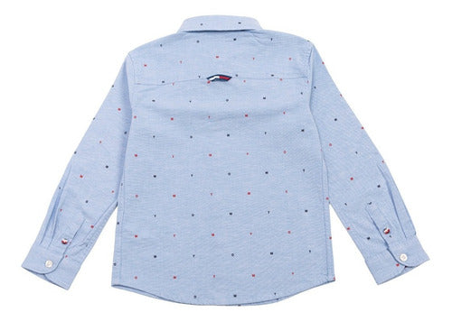 Tommy Hilfiger-Camisa Tommy Hilfiger Niño Oxford Estampada